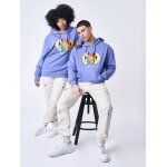 Project x paris sweat  capuche unisexe broderie avec smiley sourire couleur - violet, taille - xl