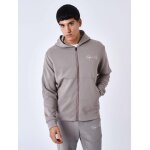 Project x paris sweat � capuche zipp� uni taupe s
