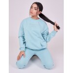 Project x paris sweat col rond broderie relief bleu oc�an m