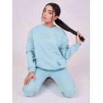 Project x paris sweat col rond broderie relief couleur - cyan, taille - m