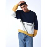 Project x paris sweat col rond color block en maille blanc s