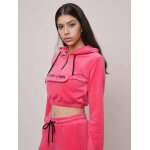 Project x paris sweat velours court  capuche couleur - fuchsia, taille - xs