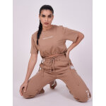 Project x paris t - shirt crop avec cordon de serrage couleur - camel, taille - m Project x paris t - shirt crop avec cordon de serrage couleur - camel, taille - m