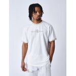 Project x paris t - shirt uni avec bande logo couleur - blanc cass - gris fum, taille - l