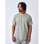 Project x paris t - shirt uni avec bande logo couleur - kaki gris, taille - s