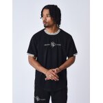 Project x paris t - shirt uni avec bande logo couleur - noir - blanc, taille - s