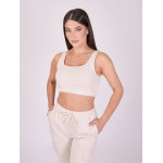 Project x paris crop top bretelle large basic couleur - ivoire, taille - l