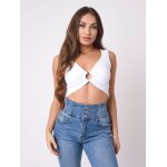 Project x paris top dcollete  dtail anneau blanc l