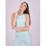 Project x paris top sans manche effet nid d'abeille bleu oc�an m