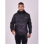 Project x paris veste � capuche bi - mati�re matelassage rond noir xl