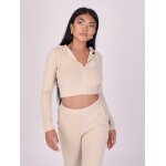 Project x paris veste � capuche triple logo c�tel� beige l