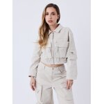 Project x paris veste cargo courte poly couleur - greige, taille - xs