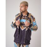Project x paris veste col bomber motif baroque  baba collab  noir s