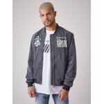 Project x paris veste col teddy graphisme   baba collab  gris fonc s