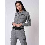 Project x paris veste courte  carreaux  zips couleur - noir, taille - xl