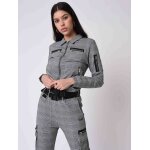 Project x paris veste courte  carreaux  zips couleur - noir, taille - xs