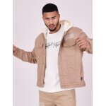 Project x paris veste denim avec capuche mouton couleur - camel, taille - l