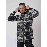 Project x paris veste longue motif graphique noir et blanc couleur - noir, taille - s