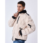 Project x paris veste matelassée col aviateur fourrure couleur - beige, taille - s Project x paris veste matelassée col aviateur fourrure couleur - beige, taille - s