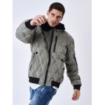 Project x paris veste matelasse col aviateur fourrure khaki clair s