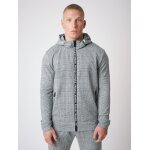 Project x paris veste � motif carreaux zip logo noir s