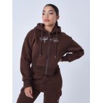 Project x paris veste zipp� femme signature marron l