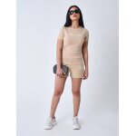 Project x paris short femme signature couleur - beige, taille - xs
