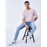 Project x paris t - shirt broderie logo couleur - rose poudr, taille - xs