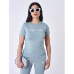 Project x paris t - shirt femme signature couleur - bleu vert, taille - xs