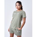 Project x paris t - shirt femme signature couleur - kaki, taille - m