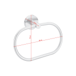 Anneau porte - serviettes moon aspect inox tesa Anneau porte - serviettes moon aspect inox tesa
