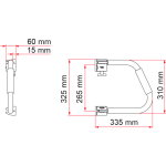 Arceau d'aide  l'accs fiamma / scurit de porte security 31 deep black