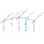 Armature supplémentaire pour auvents et barre de toit pour tentes avec crochet et collier en aluminium ... Armature supplémentaire pour auvents et barre de toit pour tentes avec crochet et collier en aluminium ...