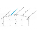 Armature supplémentaire pour auvents et barre de toit pour tentes avec crochet et collier en aluminium ... Armature supplémentaire pour auvents et barre de toit pour tentes avec crochet et collier en aluminium ...