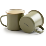 Barebones ensemble de tasses mailles enamel 2 pices olive