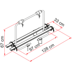 Barre d'attelage pour porte - vlos carry - bike xl a fiamma