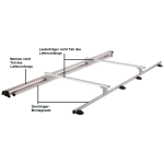 Barres longitudinales, kit de montage pour barres de toit inclus ducato l2h2 (l: 5, 4 m - h: 2, 5 m) ...