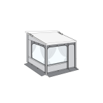 Extension de auvent caravanstore zip xl pour store � pochette 310 cm fiamma