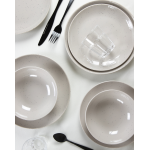 Gimex couverts acier inoxydable 16 pcs. pour 4 personnes noir