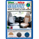 Ideatermica mercury housse de si�ge avec appuie - t�te int�gr� 2 pi�ces beige