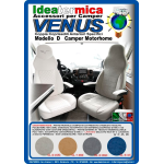 Ideatermica venus d housse de si�ge avec appuie - t�te int�gr� et sangles 2 pi�ces gris