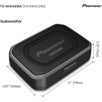 Pioneer caisson de basses compact actif ts - wx140da avec amplificateur 170 w