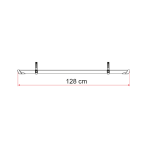 Rail de transport de v�lo rail plus 128 cm argent� fiamma