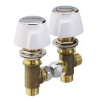 Pr�m�langeur avec robinet d'arr�t blanc carletta reich