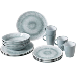 Set de vaisselle 16 pi�ces gris pearl brunner