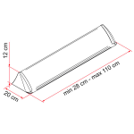 Spoiler universal pour lanterneaux jusqu'à 90 cm fiamma Spoiler universal pour lanterneaux jusqu'à 90 cm fiamma
