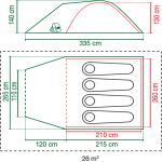 Tente dme pour 4 personnes active - tente darwin 4 plus coleman