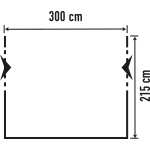 Tente partielle pamir s 300 x 215 cm taille 3 brand