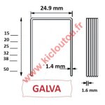 Kicloutou agrafes 16wc / s2 - 20mm galva - boite de 10000 Kicloutou agrafes 16wc / s2 - 20mm galva - boite de 10000
