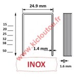 Kicloutou agrafes 16wc / s2 - 30mm inox 304 - boite de 10000
